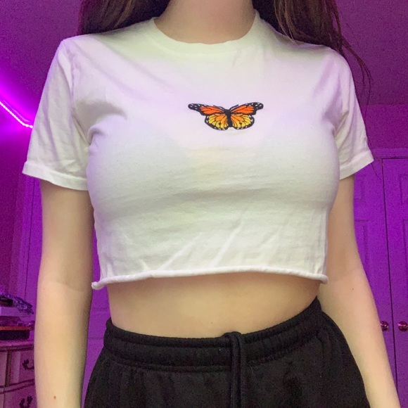 Brandy Melville Tops - Brandy Melville Butterfly Crop Top